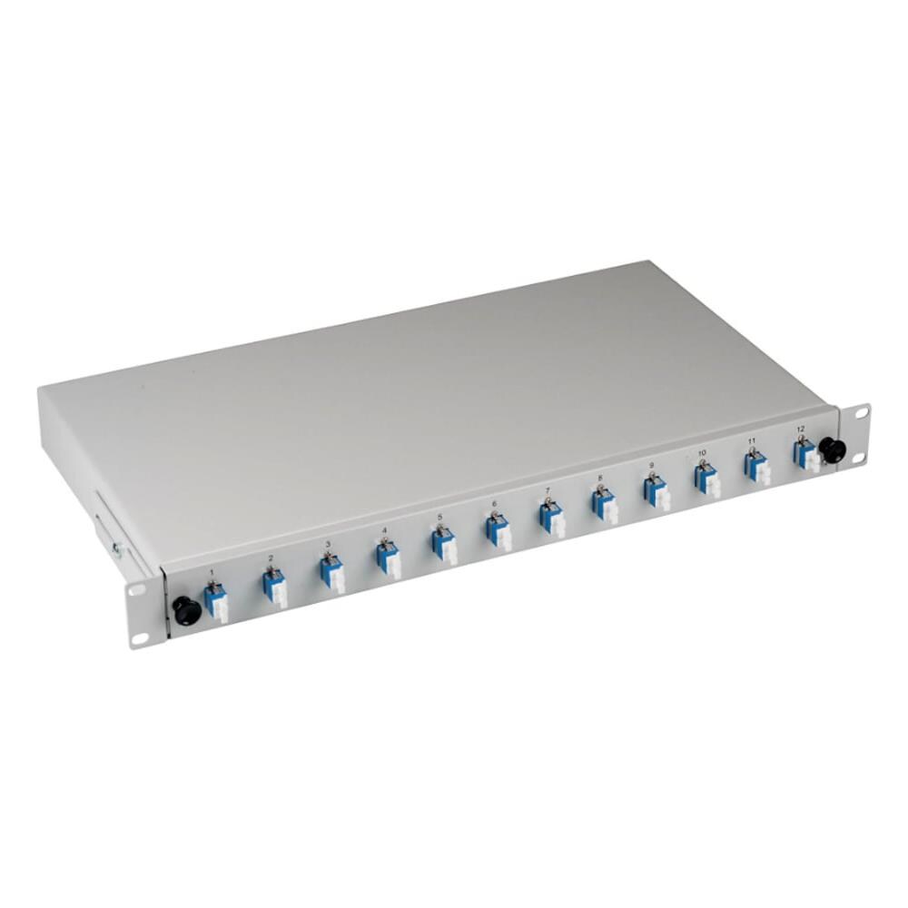 Cassetto Ottico 19'' Assemblato Con 12 Bussole E 24 Pigtails Lc Duplex Monomodale Os2 - Foto 1