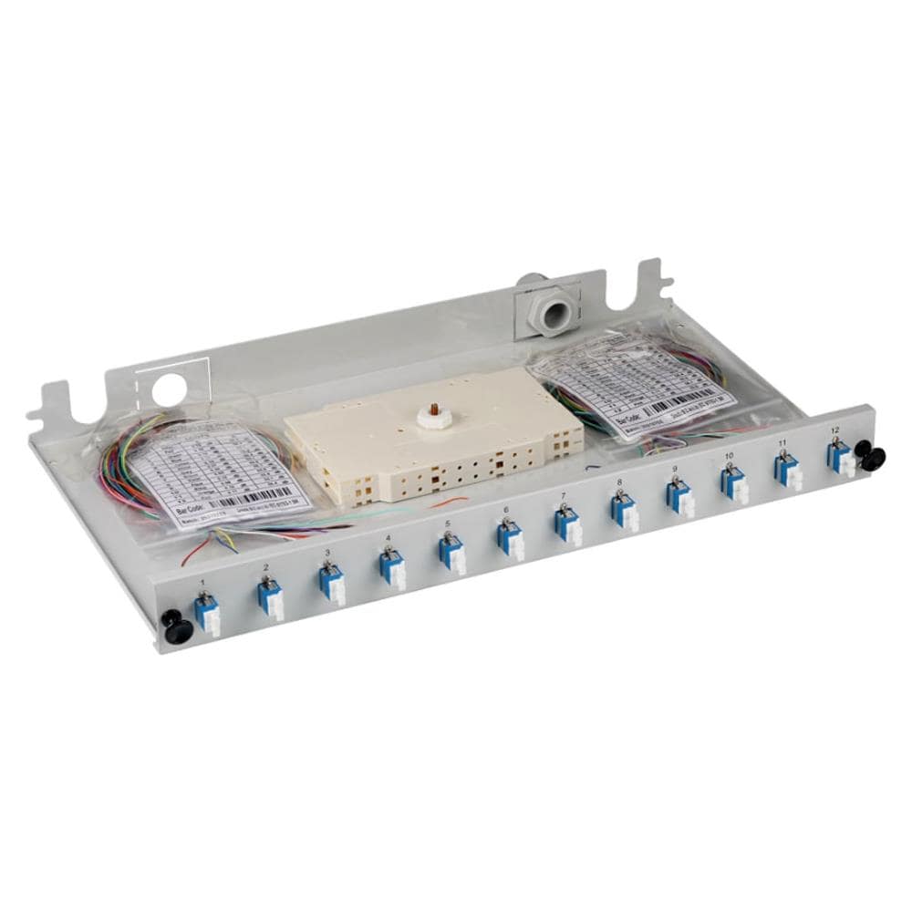 Cassetto Ottico 19'' Assemblato Con 12 Bussole E 24 Pigtails Lc Duplex Monomodale Os2 - Foto 2