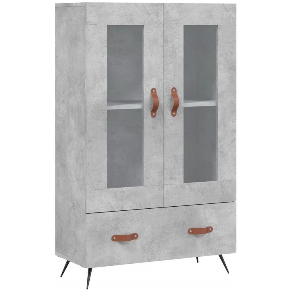 Credenza Grigio Cemento 69,5x31x115 Cm In Legno Multistrato - Foto 2