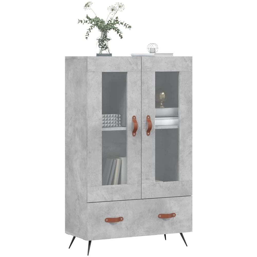 Credenza Grigio Cemento 69,5x31x115 Cm In Legno Multistrato - Foto 3