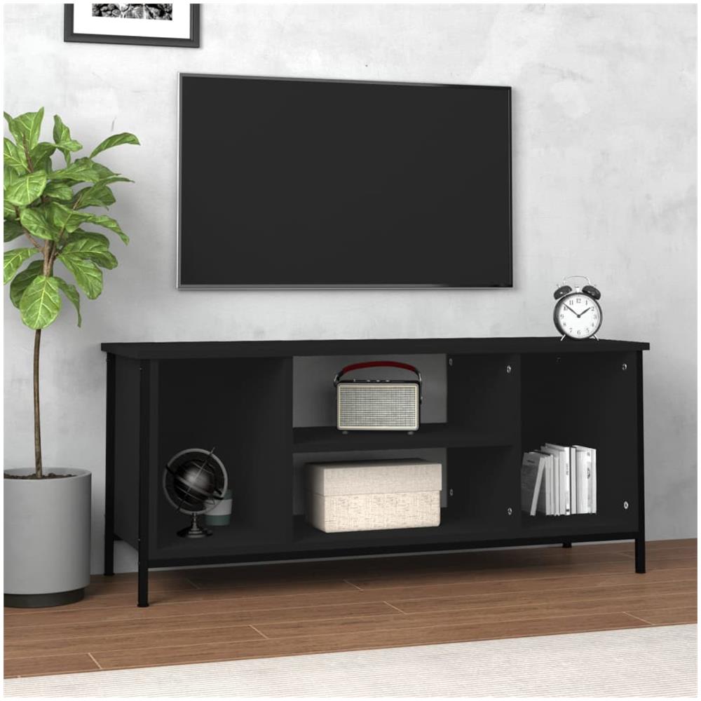 Mobile Porta Tv Nero 102x35x45 Cm In Legno Multistrato - Foto 1