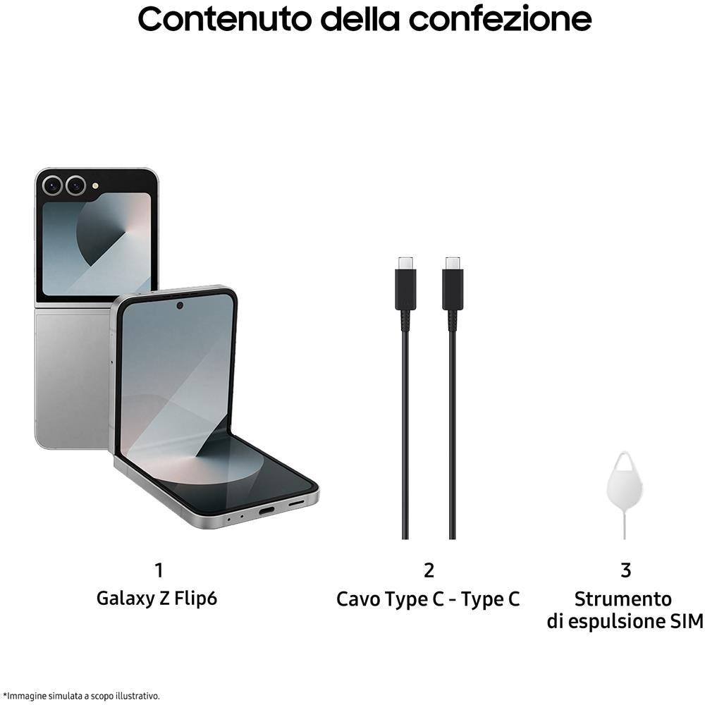 Galaxy Z Flip6 5G 512GB 12GB Ram Display 3,4" Samoled / 6,7" Dynamic Amoled 2X Android 14 4000 mAh Argento Italia - Foto 10