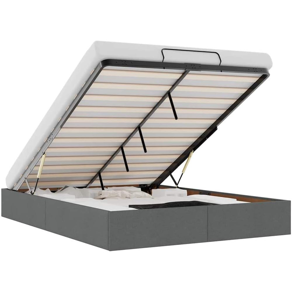 Struttura Letto Pouf senza Materasso 140x190 cm in Tessuto - Foto 1