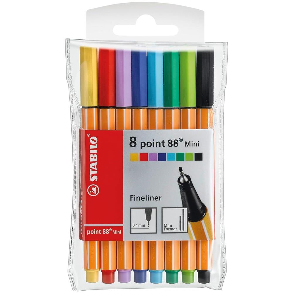 point 88 Mini - Fineliner - Astuccio da 8 - Colori assortiti - Foto 1