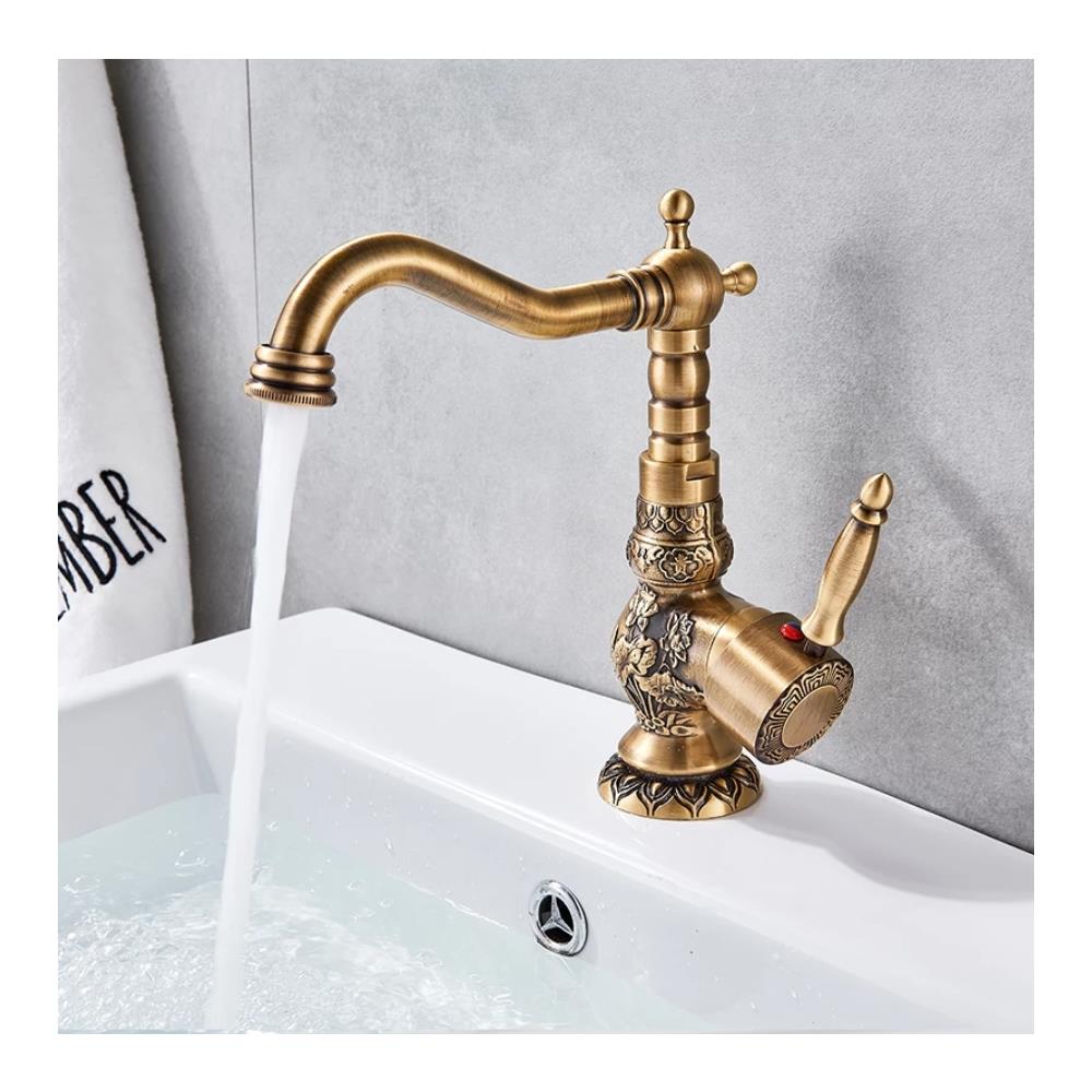 Rubinetto per lavabo da bagno, Blackswan, tipo M39, modello bronzo antico, misura 23,3 cm - Foto 2