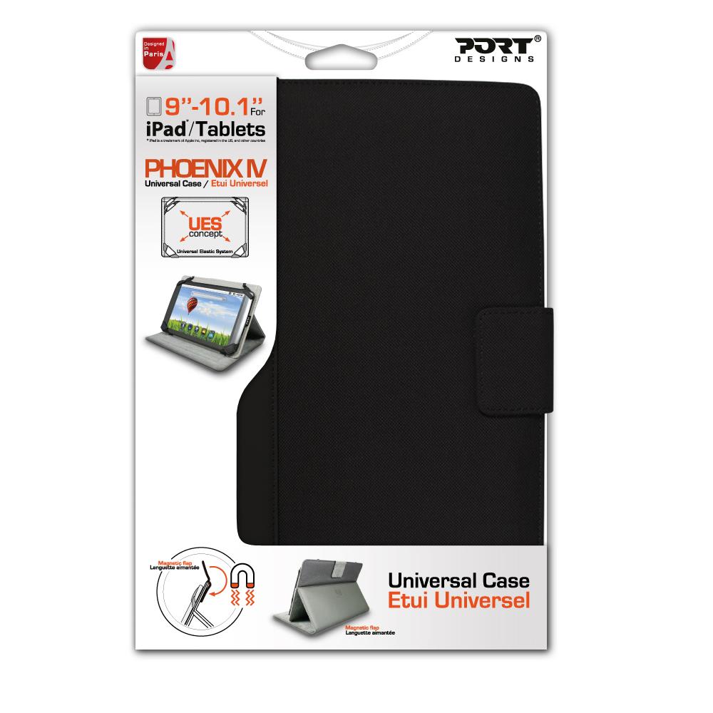 Custodia per Tablet fino a 10.1" in Microfibra / Nubuck Colore Nero - Foto 2