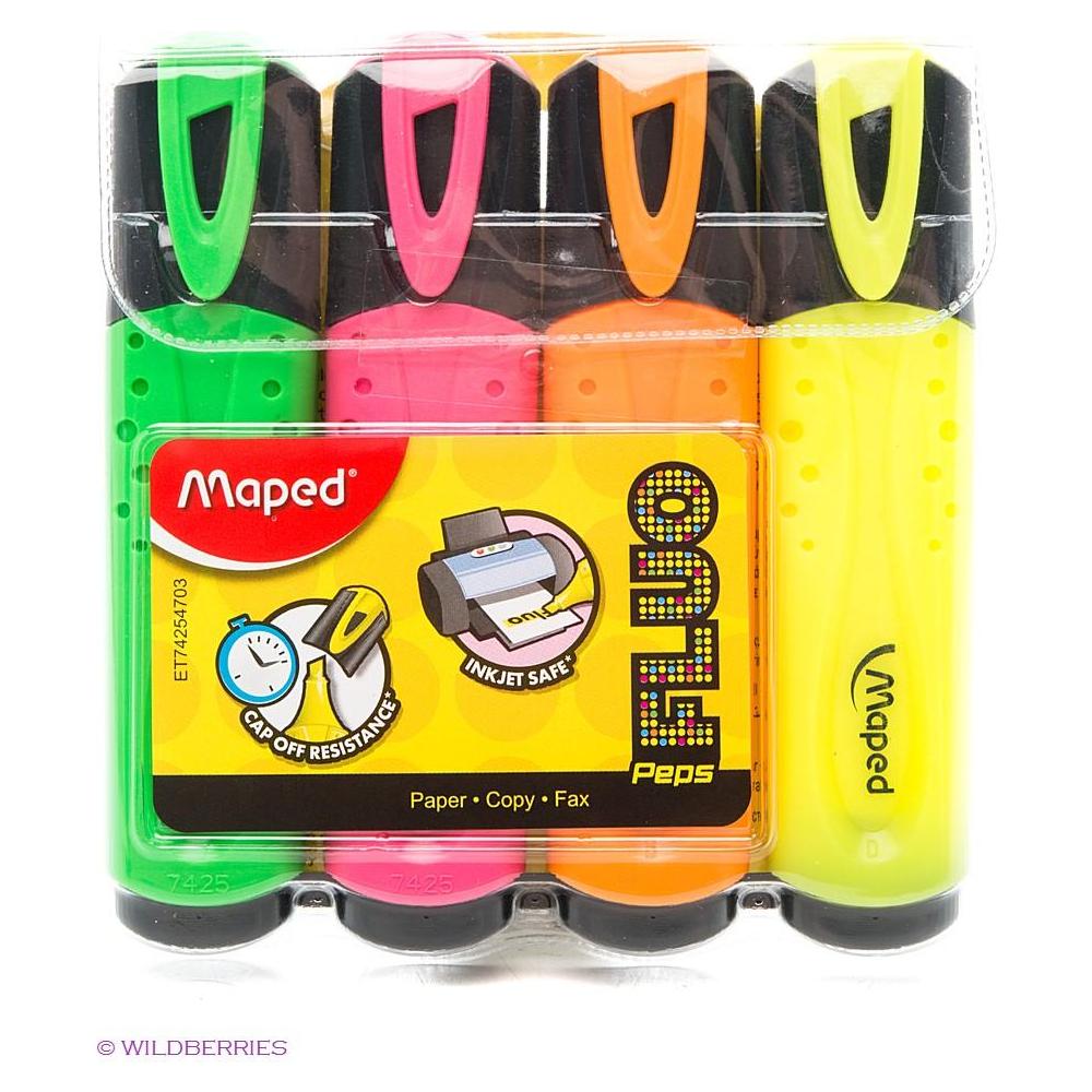 Evidenziatore Fluo Peps 4 Pezzi - Foto 1