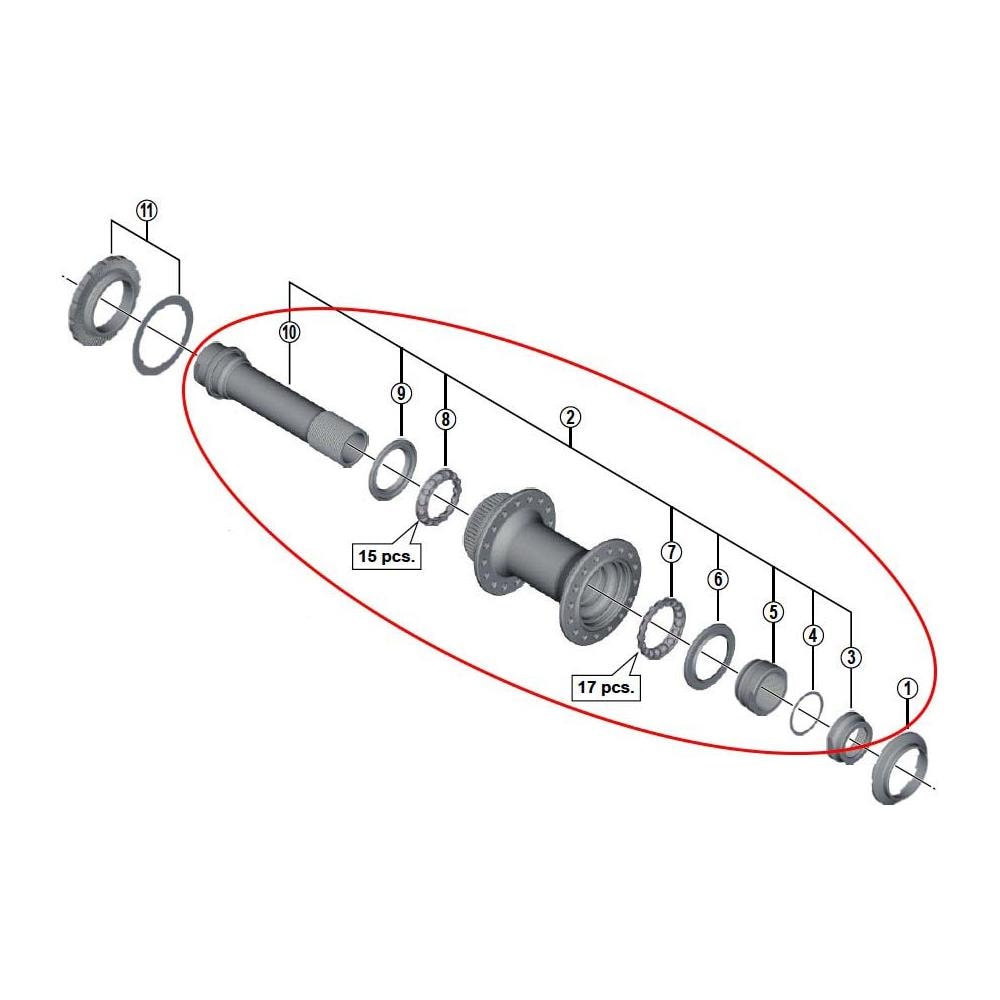 Mozzi Front Hub Hb M8010 Deore Xt Componenti 32/36 H - Foto 1