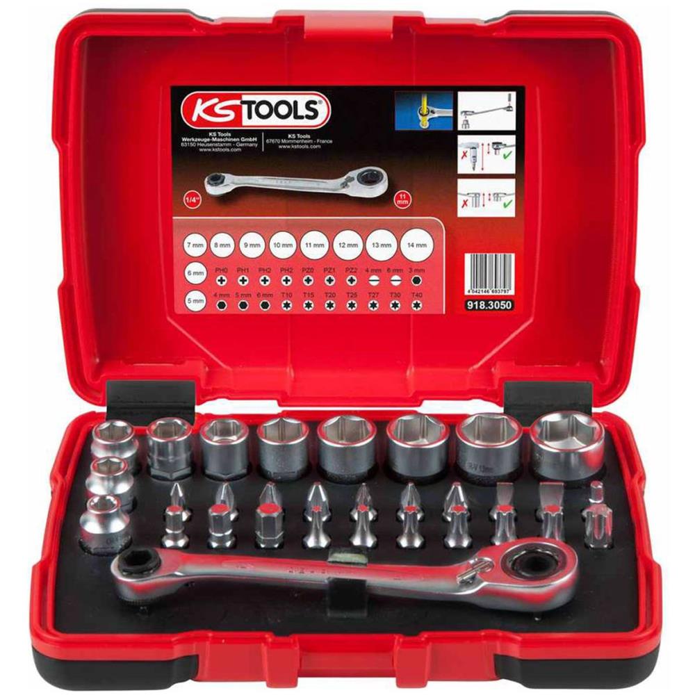 31 Pz Set Chiave A Cricchetto Bussole E Punte 11 Mm 918.3050 - Foto 2