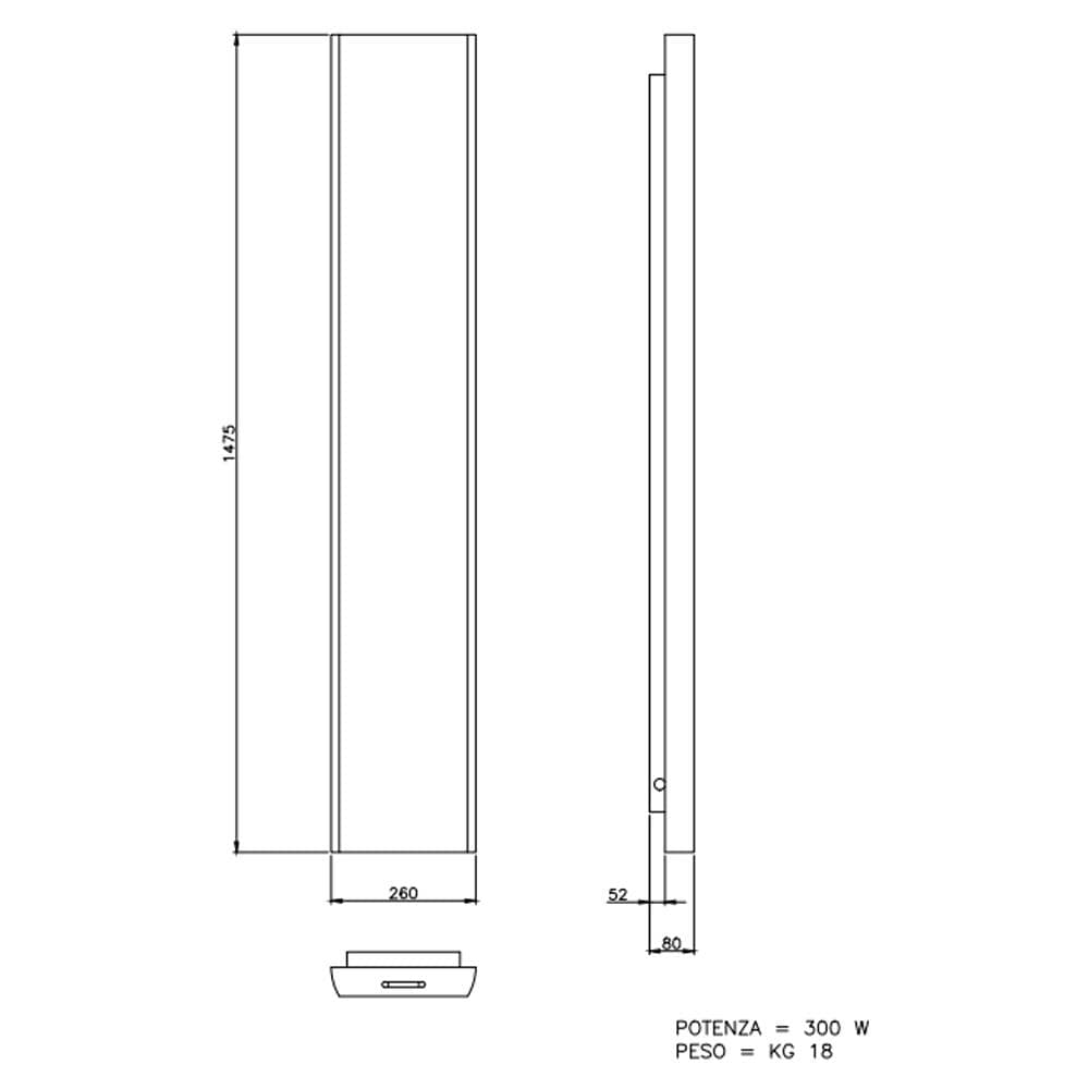 Termoarredo Scaldasalviette Elettrico A Muro Hom - Xilo S - Foto 7