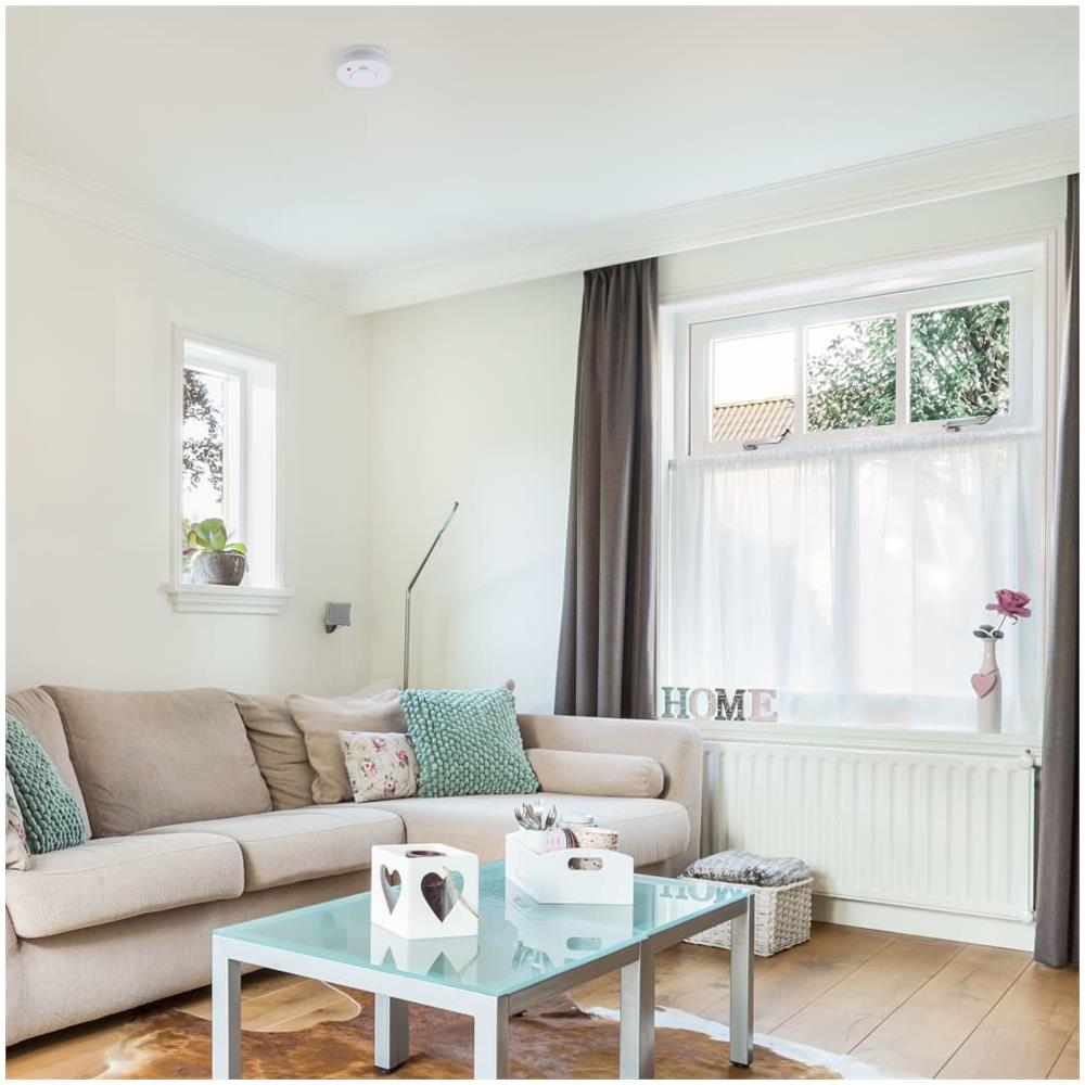 Rilevatori di Fumo 4 pz 10x10x3,5 cm Bianchi - Foto 2