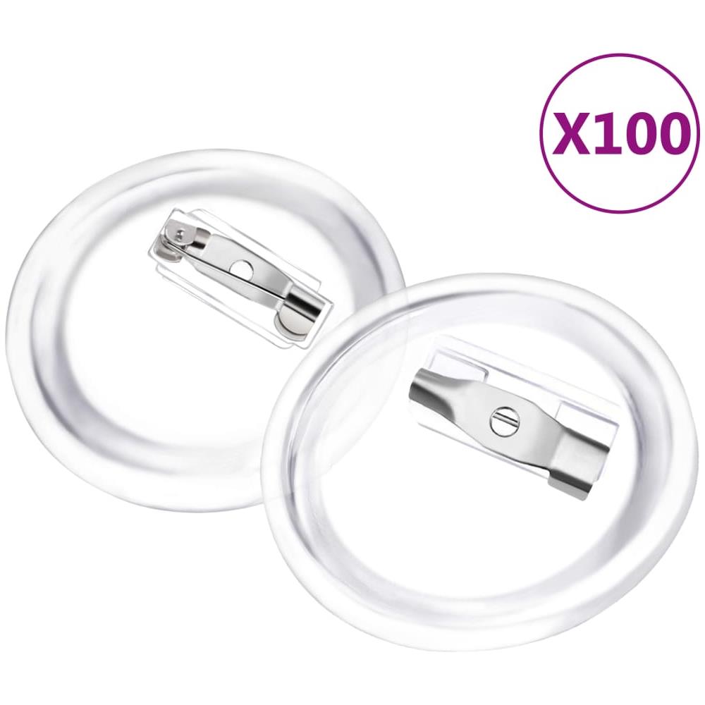 Bottoni per Badge con Spilla 100 Set in Acrilico 25 mm - Foto 1