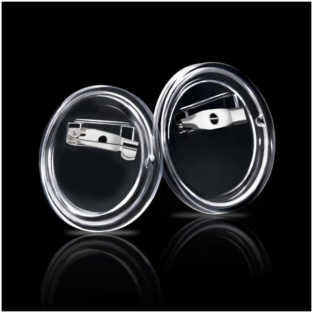 Bottoni per Badge con Spilla 100 Set in Acrilico 25 mm - Foto 2