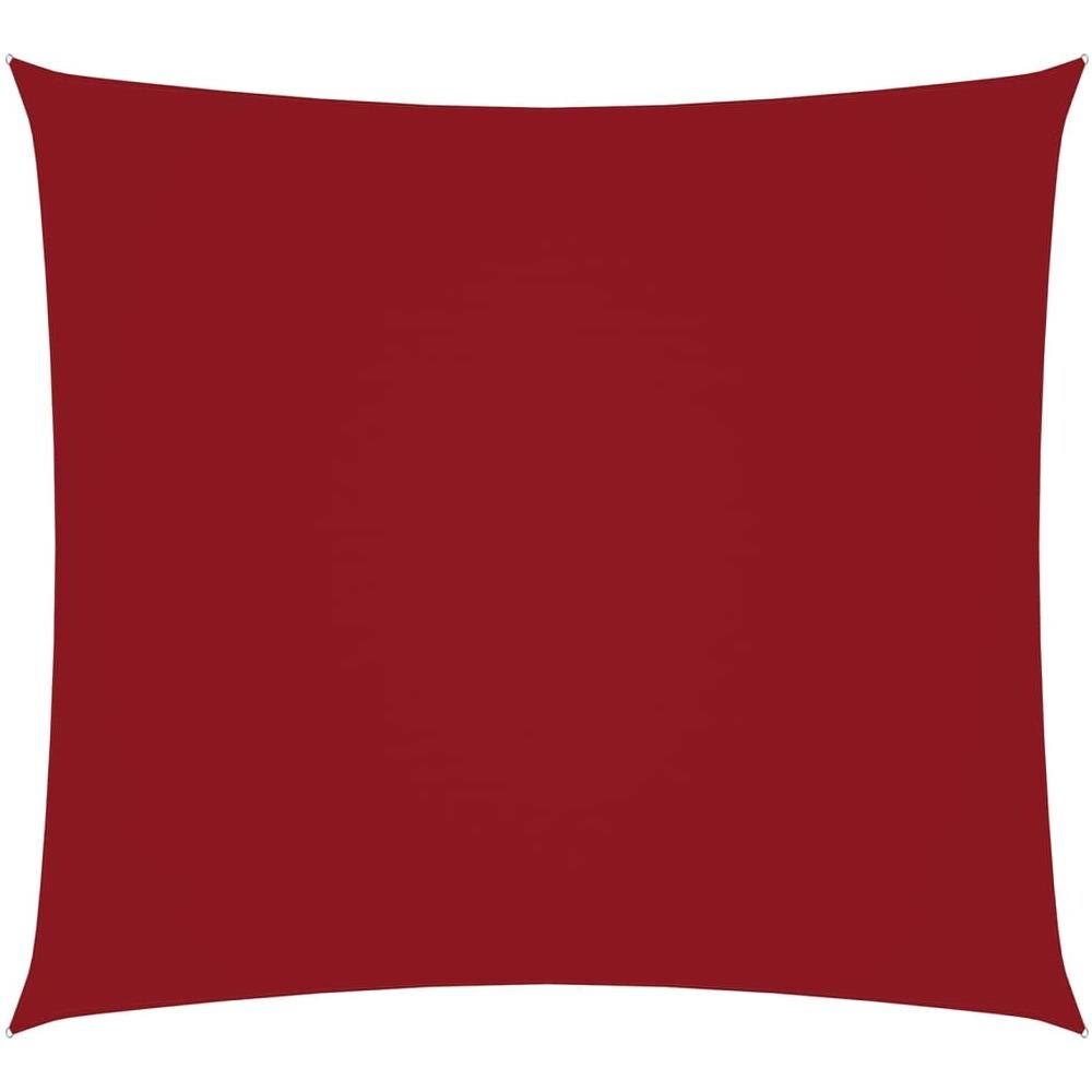 Parasole a Vela in Tela Oxford Quadrato 3x3 m Rosso - Foto 1