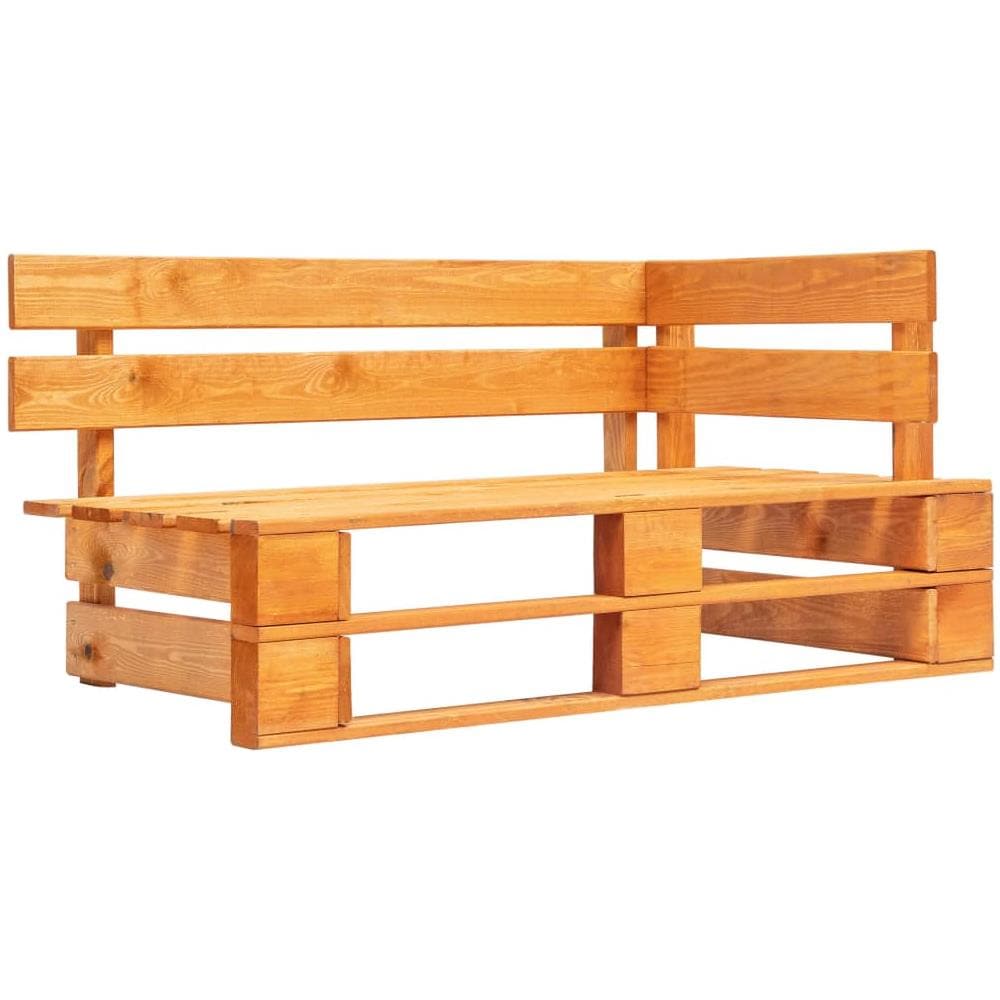 Set Divani a Pallet e Cuscini 4pz Pino Impregnato Marrone Miele - Foto 2