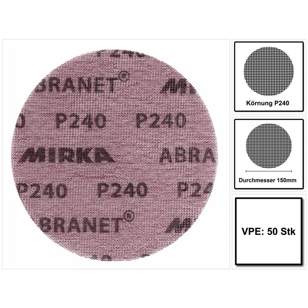 Abranet Disco Abrasivo 150mm / P240 - 50 Pezzi (5424105025)  - Foto 1