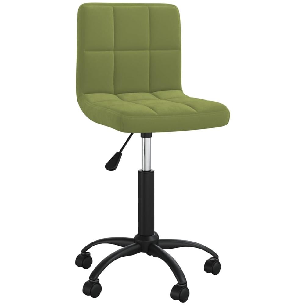Sedia Da Ufficio Girevole Verde Chiaro In Velluto - Foto 1