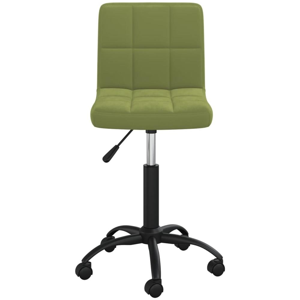 Sedia Da Ufficio Girevole Verde Chiaro In Velluto - Foto 2