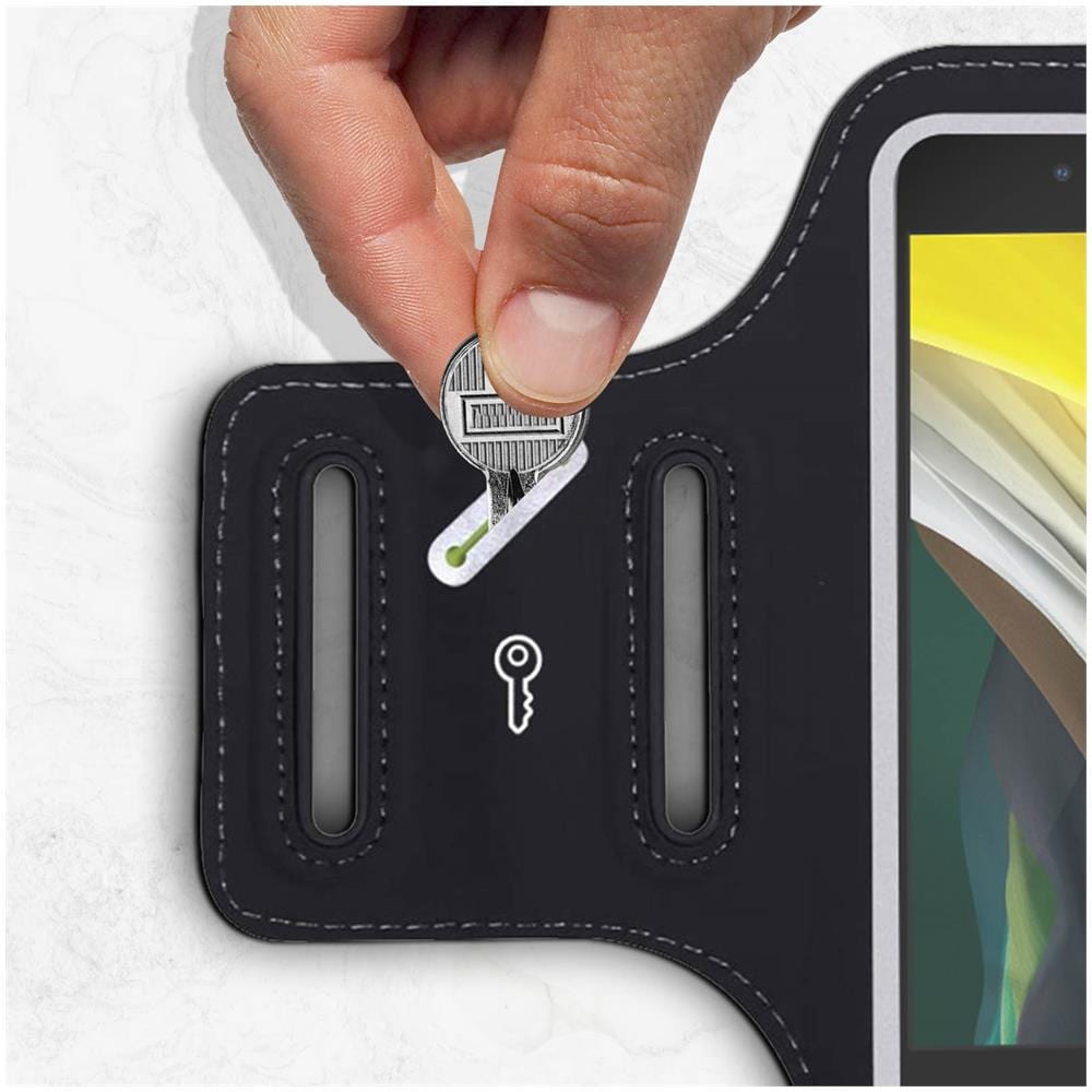 Fascia Da Braccio Con Pochette Waterproof Regolabile Taglia S Nero - Foto 5