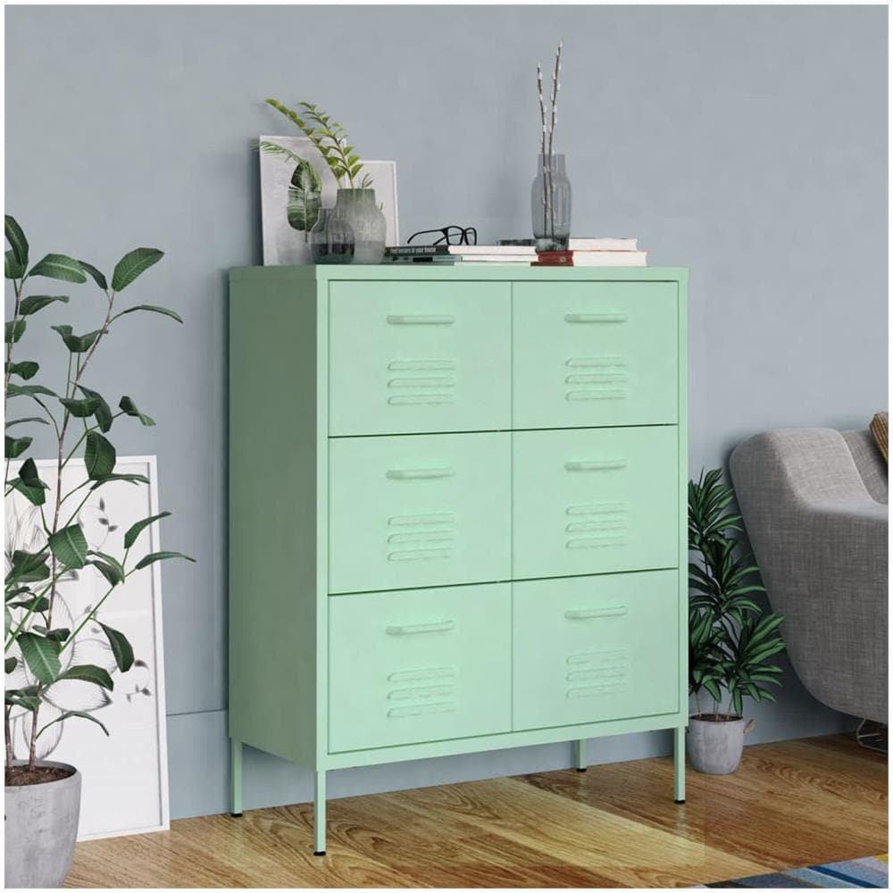 Cassettiera Menta 80x35x101,5 Cm In Acciaio - Foto 1