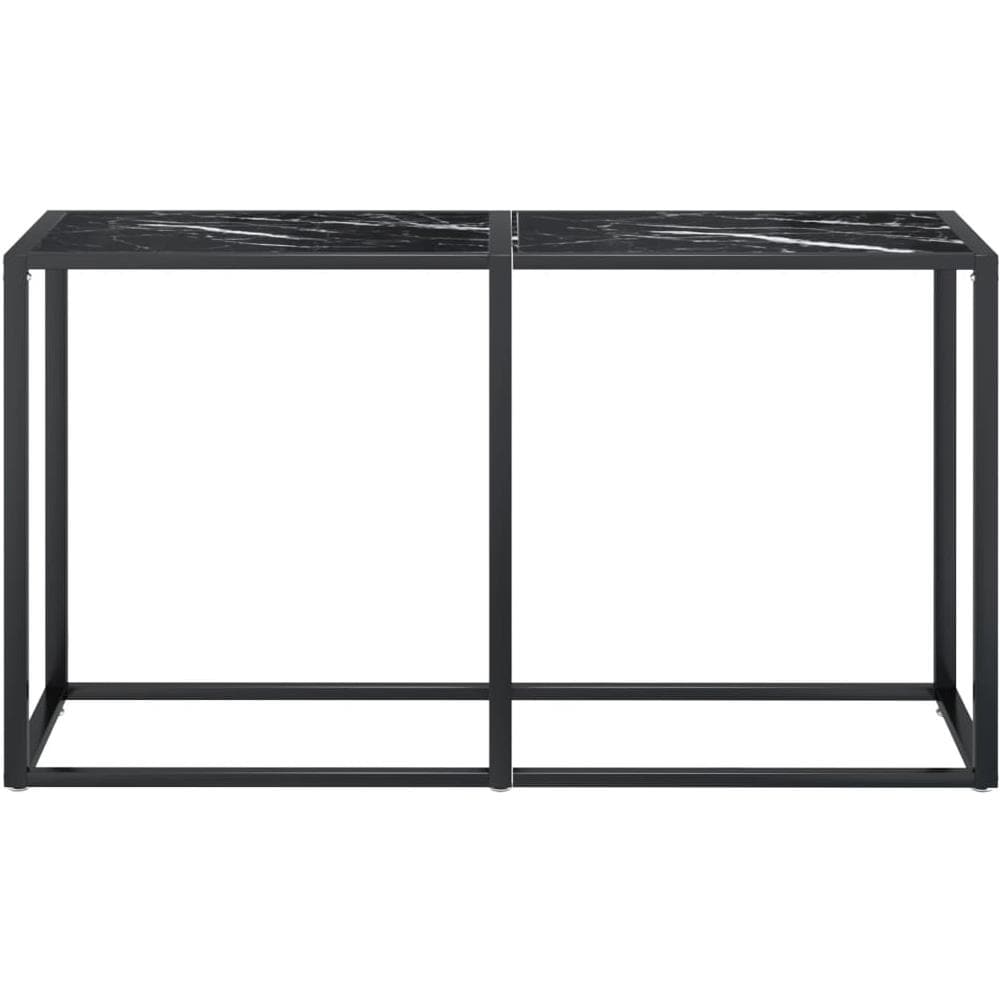 Tavolo Consolle Nero Marmo 140x35x75,5 Cm In Vetro Temperato - Foto 3