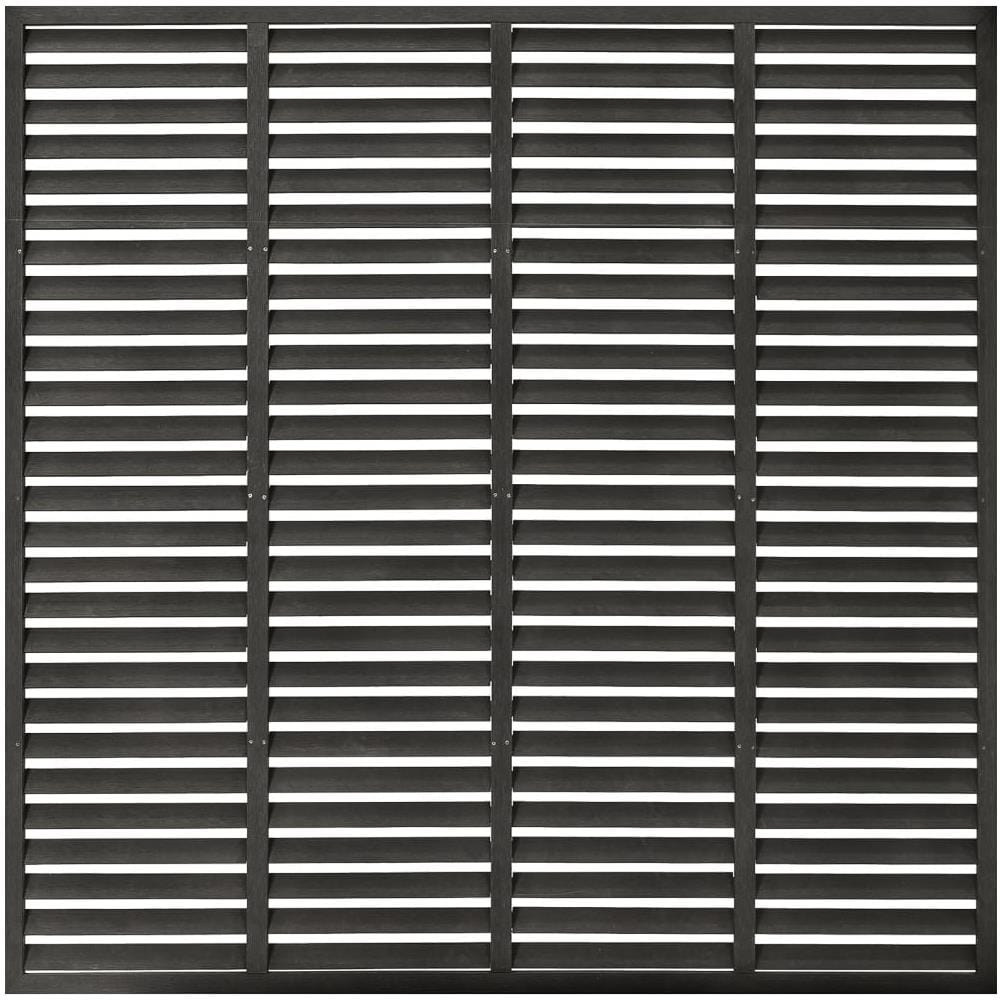 Recinzione a Persiana in WPC 180x180 cm Grigio Scuro - Foto 1