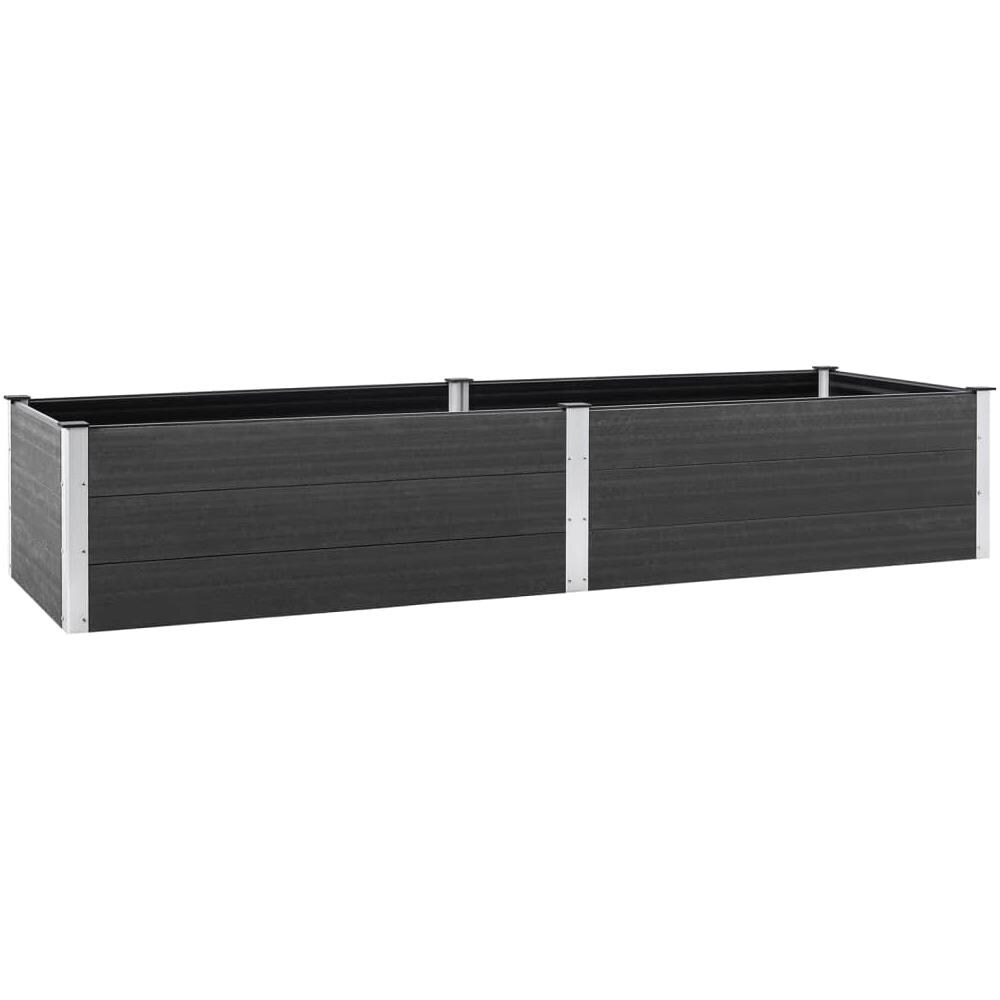 Letto Rialzato Da Giardino 200x100x54 Cm In Wpc Grigio - Foto 1