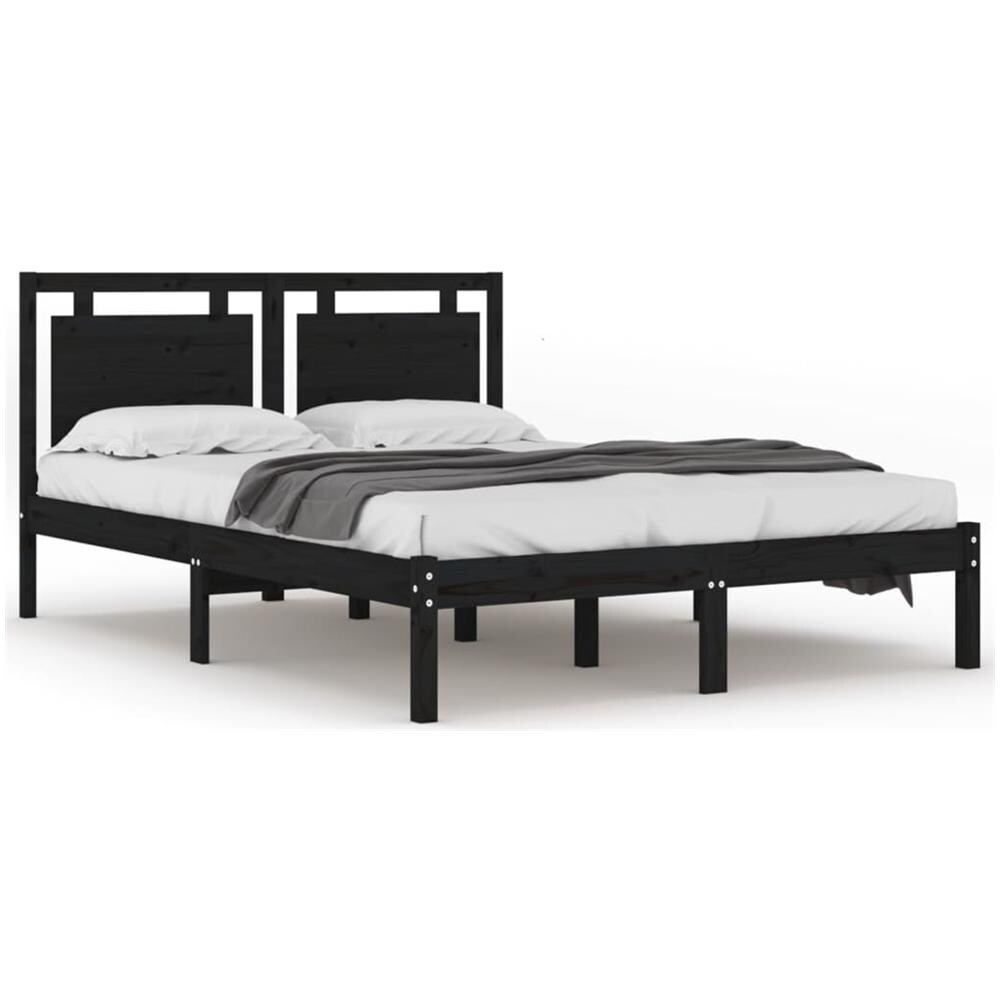 Giroletto Nero In Legno Massello 200x200 Cm - Foto 2