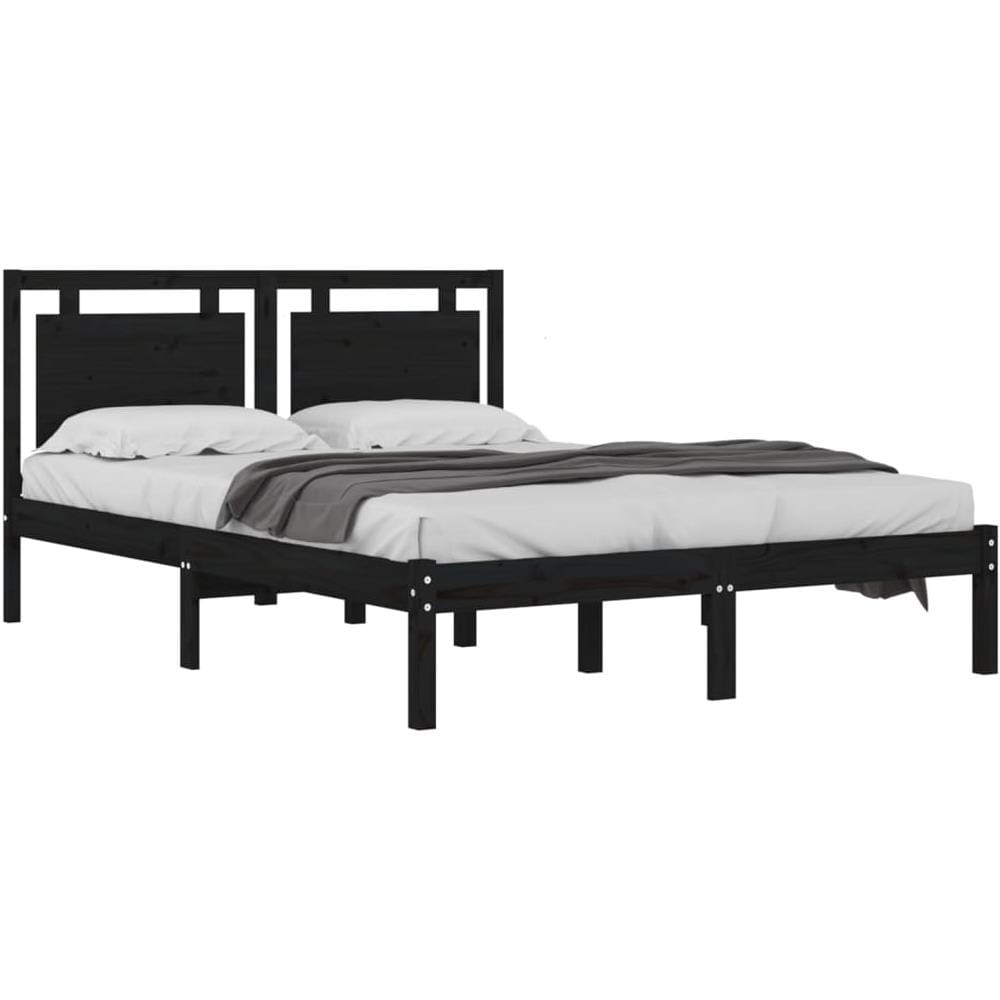 Giroletto Nero In Legno Massello 200x200 Cm - Foto 3