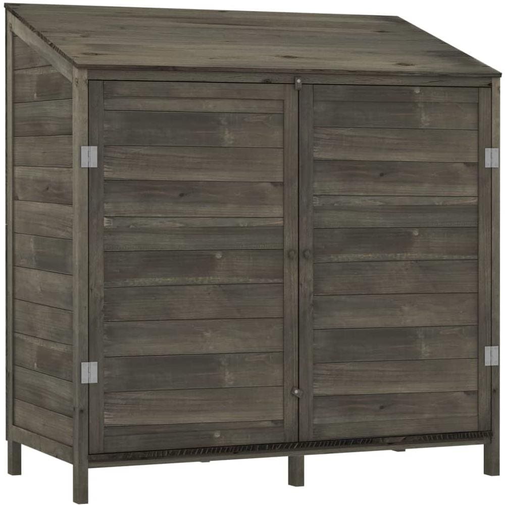 Capanno Da Giardino Antracite 102x52x112cm Legno Massello Abete - Foto 2