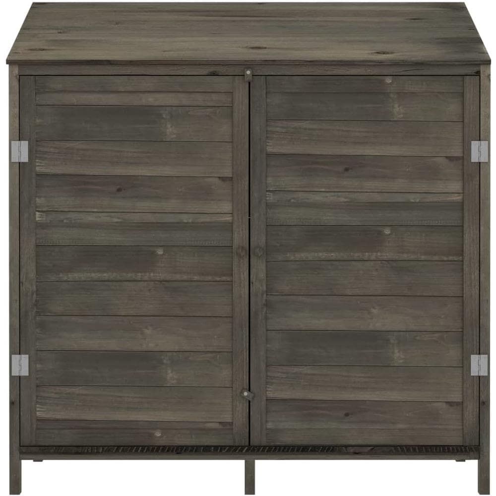 Capanno Da Giardino Antracite 102x52x112cm Legno Massello Abete - Foto 3