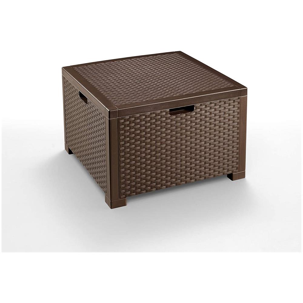 Set Salotto Da Esterno Neptune, Set Da Giardino Con Cuscini, Salottino Indoor E Outdoor Effetto Rattan, 100% Made In Italy, Marrone - Foto 4