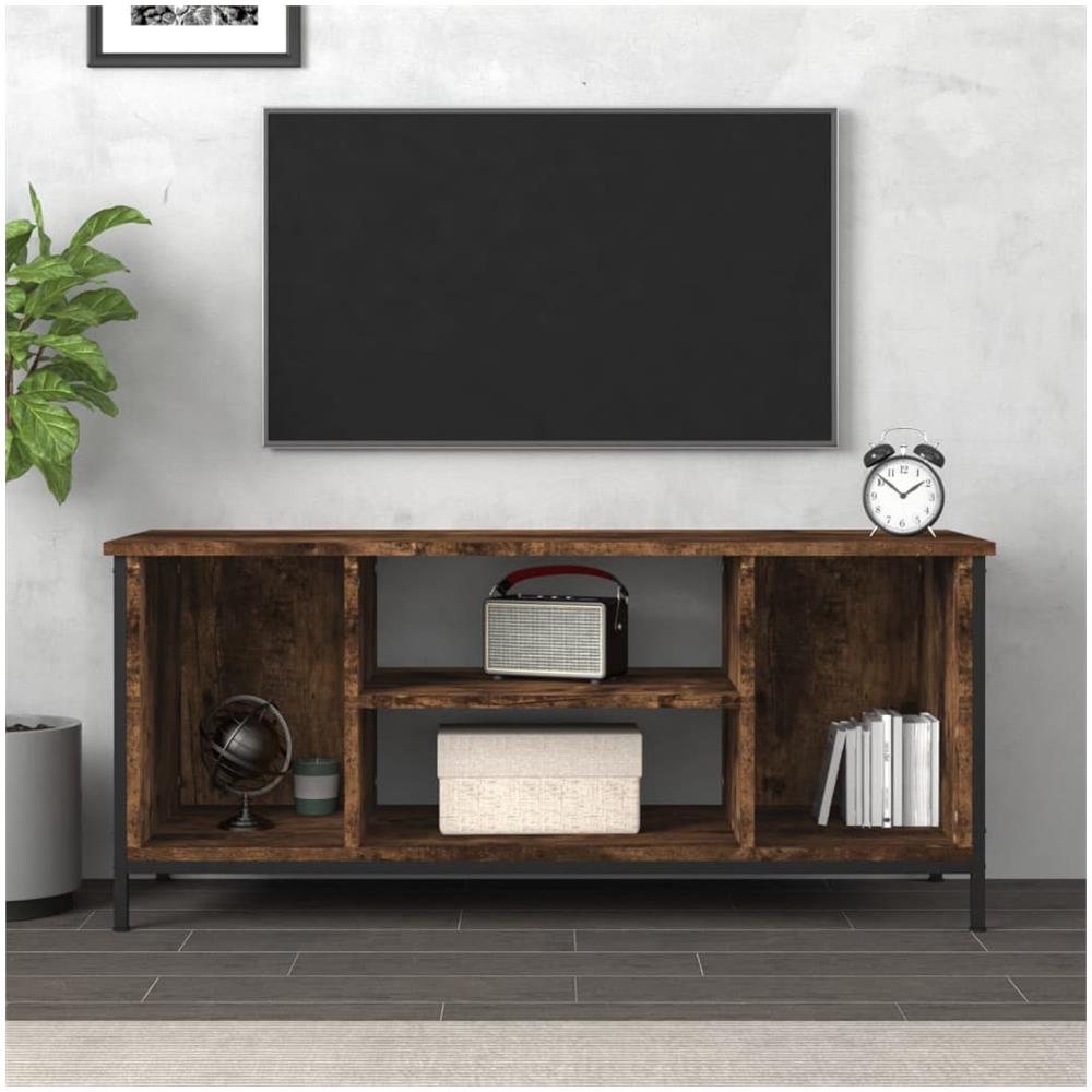 Mobile Tv Rovere Fumo 102x35x45 Cm In Legno Multistrato - Foto 3
