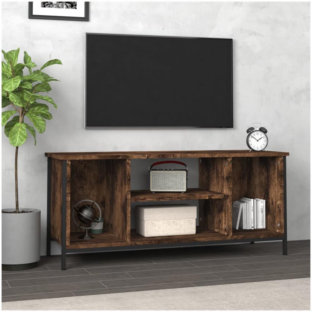 Mobile Tv Rovere Fumo 102x35x45 Cm In Legno Multistrato - Foto 1