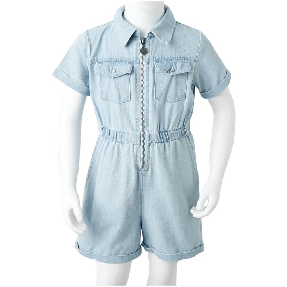 Tutina da Bambina a Maniche Corte Blu Tenue 128 - Foto 8