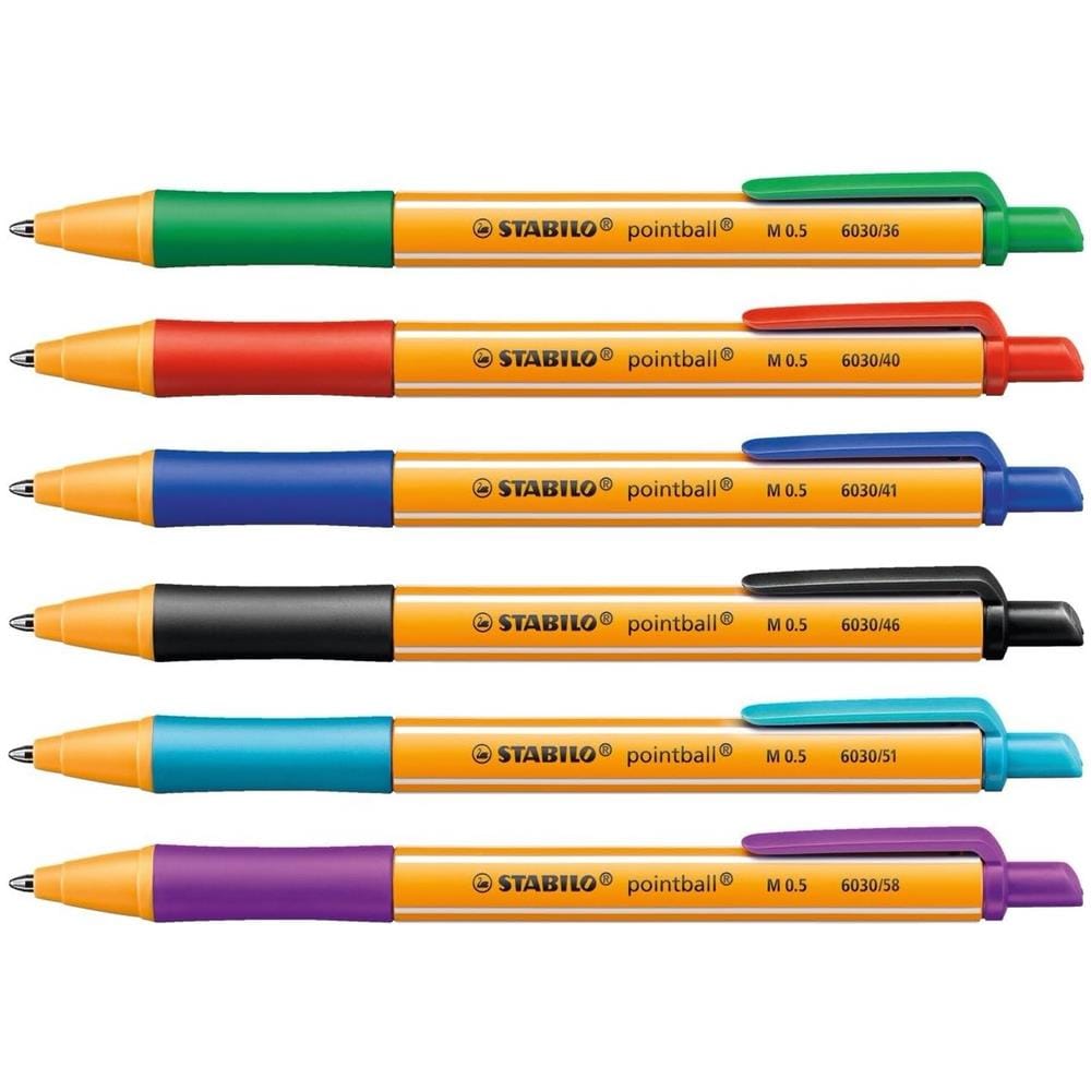 pointball - Penna a Sfera Ecosostenibile - CO2 neutral - Astuccio da 6 - Colori assortiti - Foto 2