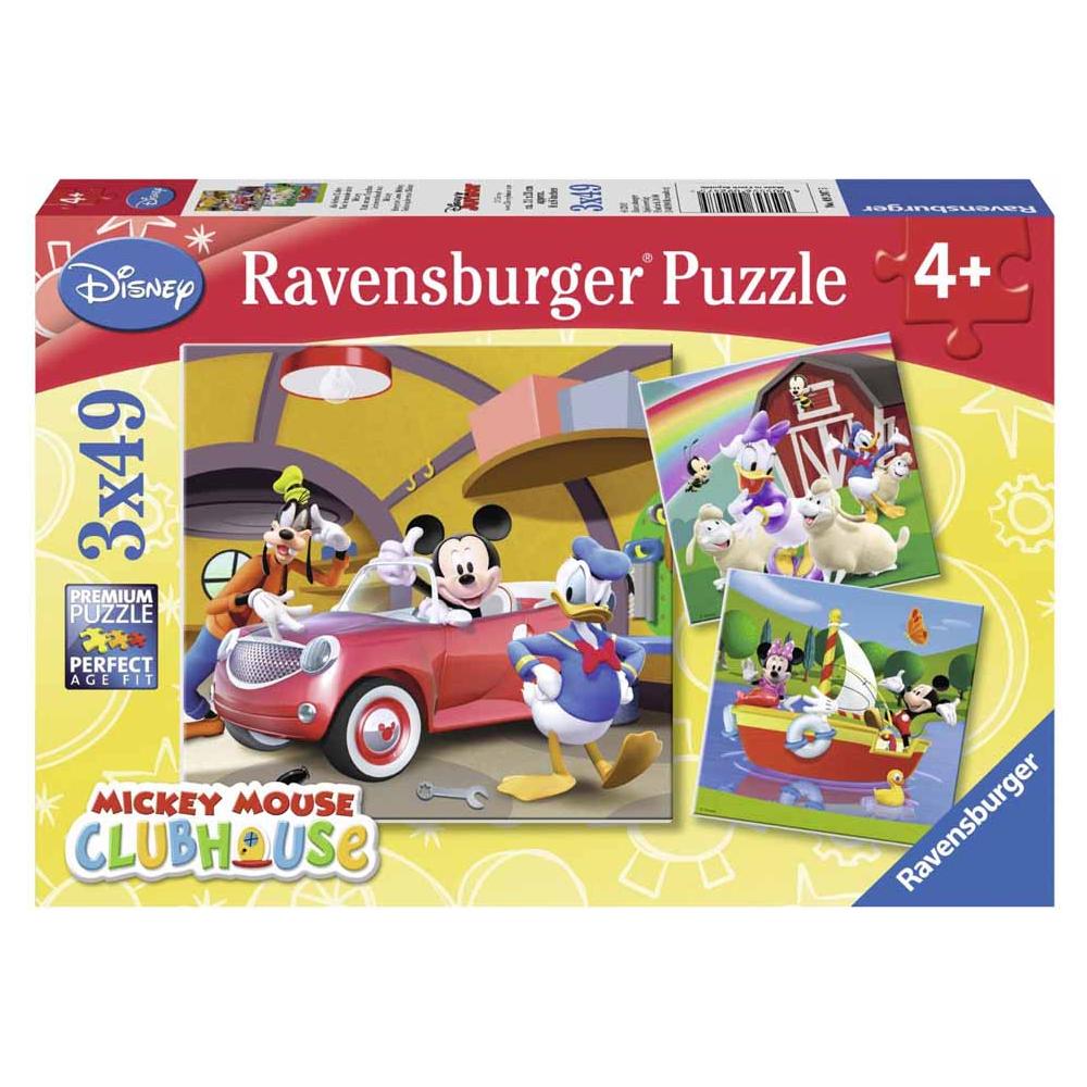 Puzzle Mickey Mouse Tutti Amano Topolino 3 x 49 pz 37 x 6 x 27 cm 09247 - Foto 4