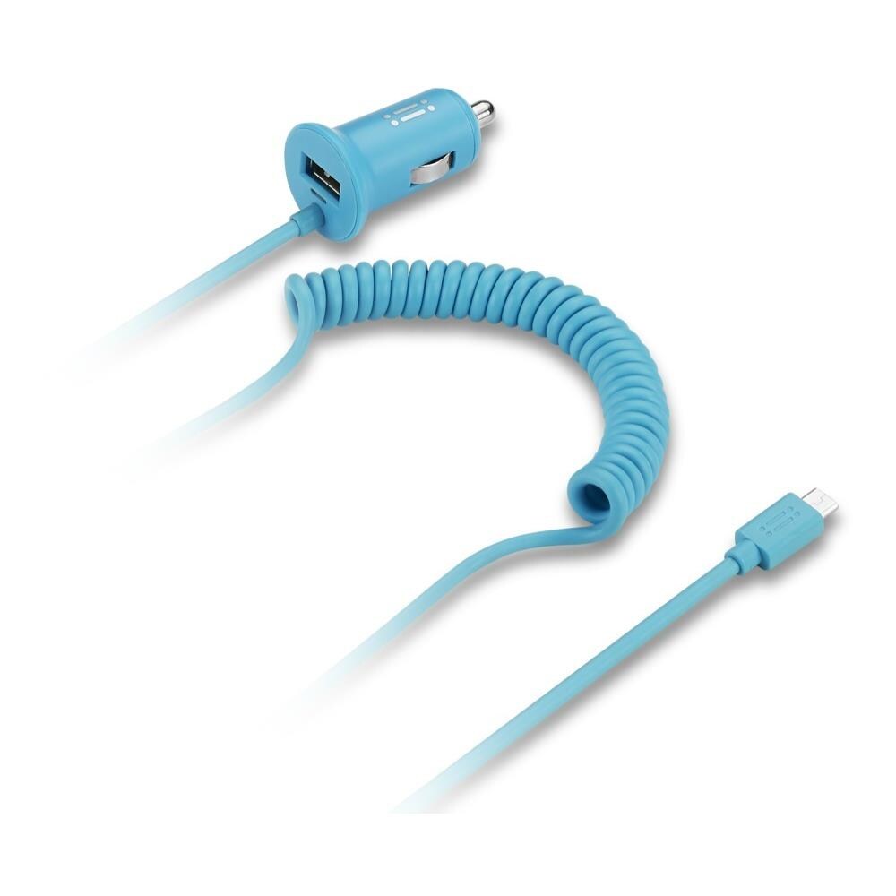 Samsung Car Charger 1USB 2.4A w / built-in Micro USB cable 1,2m coiled-Blu - Foto 1
