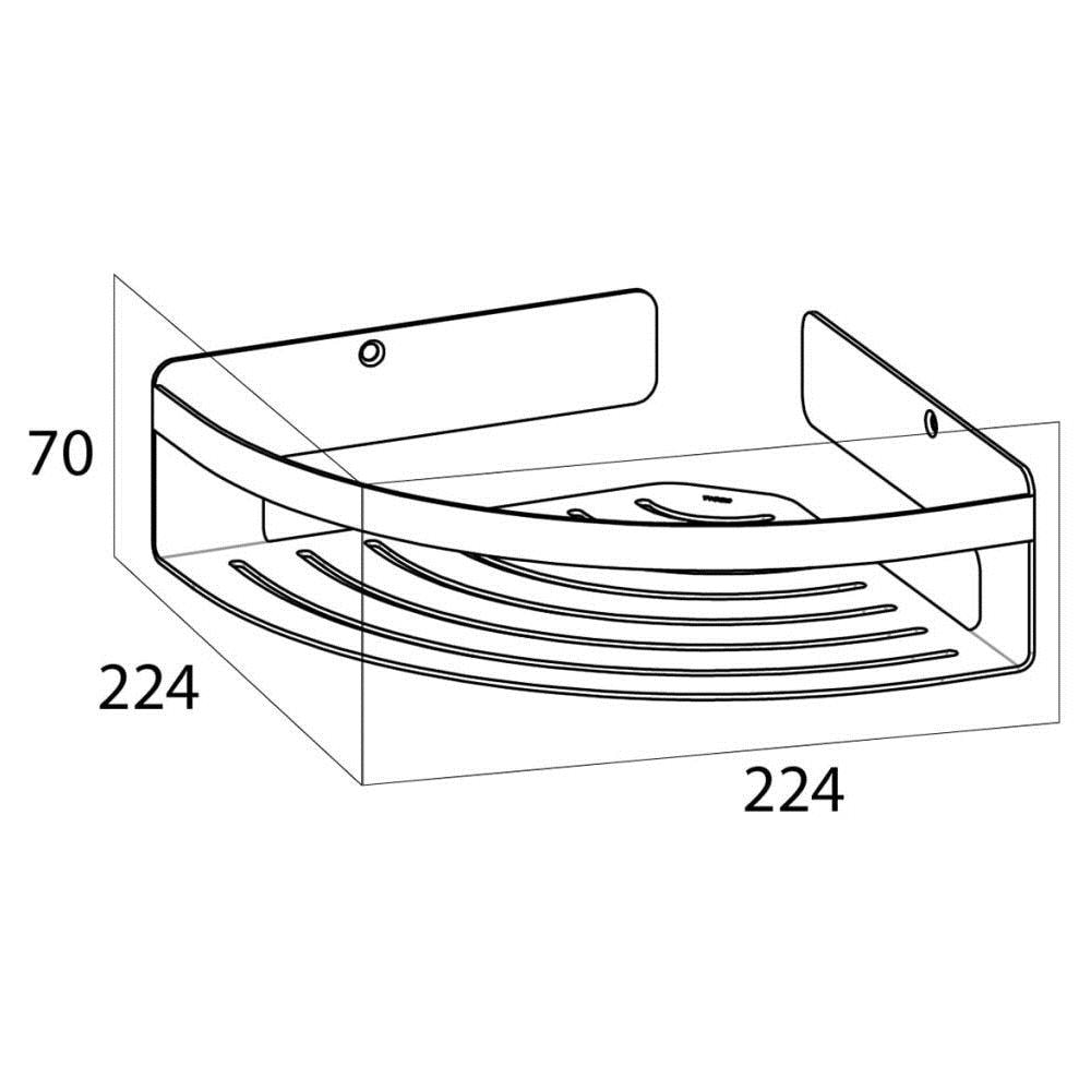 Mensola Da Bagno Angolare Caddy Argento Grande 1400630946 - Foto 7
