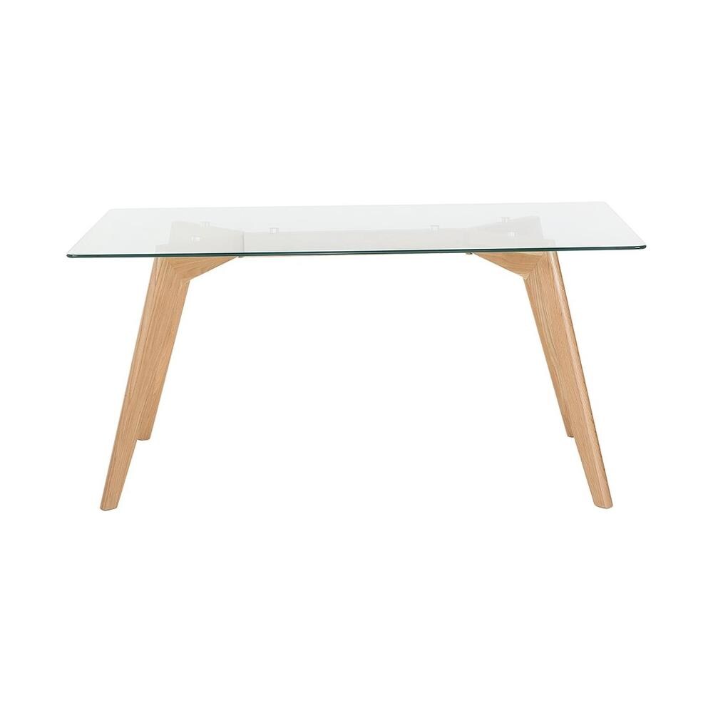 Tavolo Da Pranzo Hudson Trasparente 160 Cm 90 Cm Vetro Temperato - Foto 1
