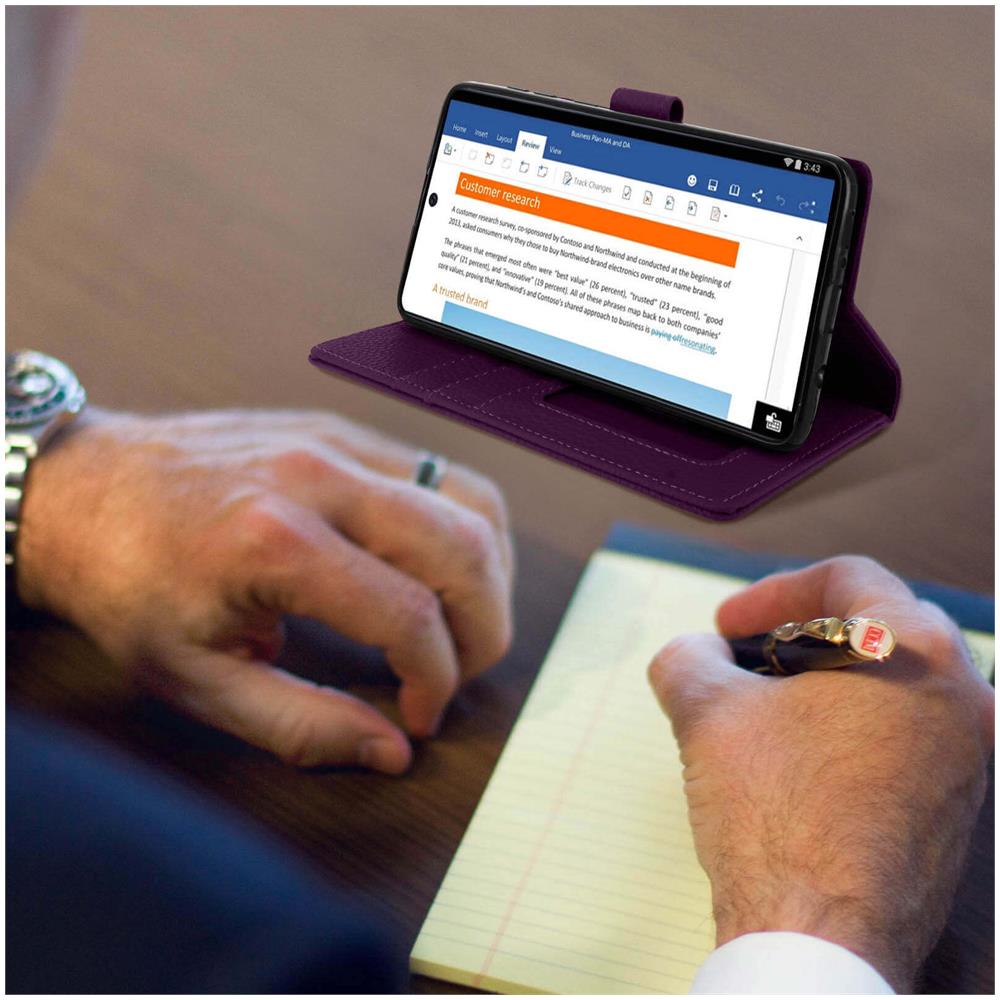 Custodia Samsung Galaxy A51 Portafoglio Supporto Video Cover Soft Touch Viola - Foto 5