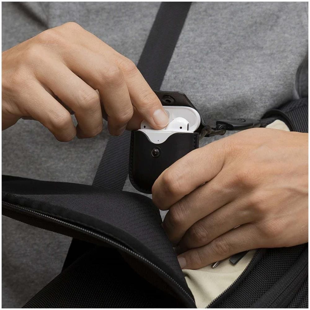 Custodia Airpods Anti-shock Anti-graffio Airsnap Cinturino Nero - Foto 5