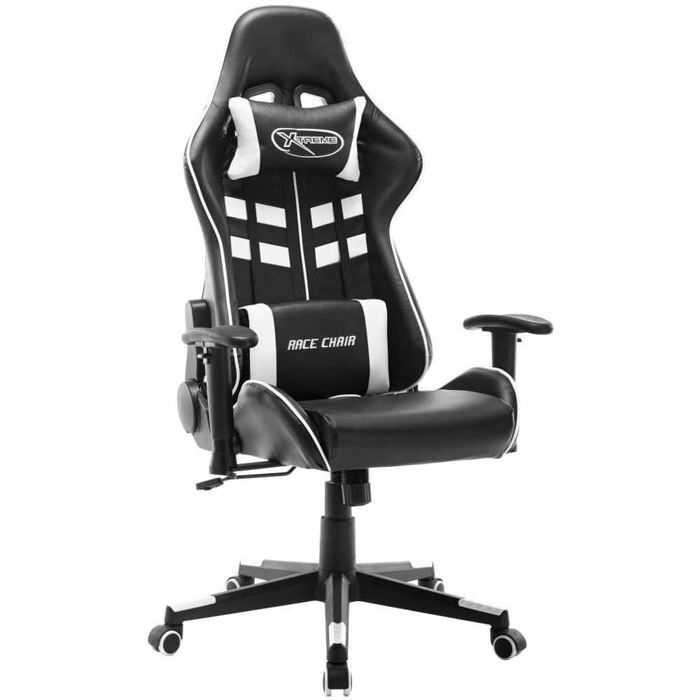 Sedia da Gaming Nera e Bianca in Similpelle - Foto 1