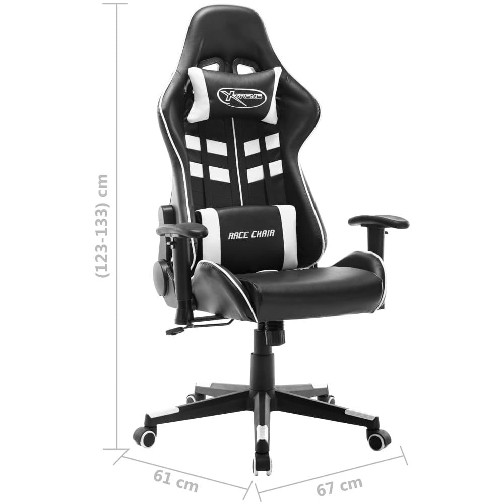 Sedia da Gaming Nera e Bianca in Similpelle - Foto 8