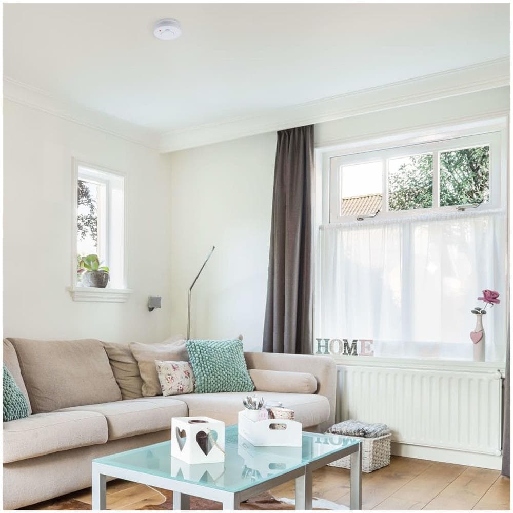 Rilevatori di Fumo 2 pz 10x10x3,5 cm Bianchi - Foto 2