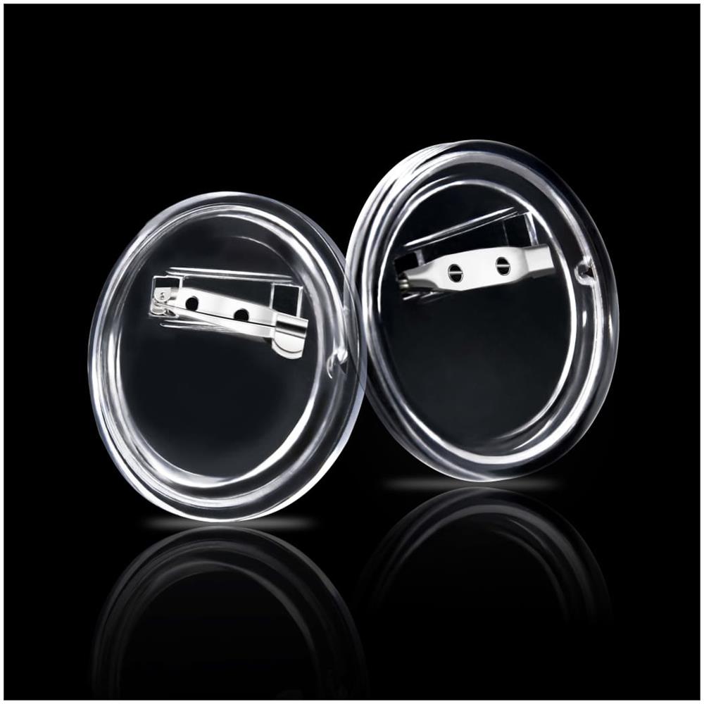 Bottoni per Badge con Spilla 100 Set in Acrilico 37 mm - Foto 2