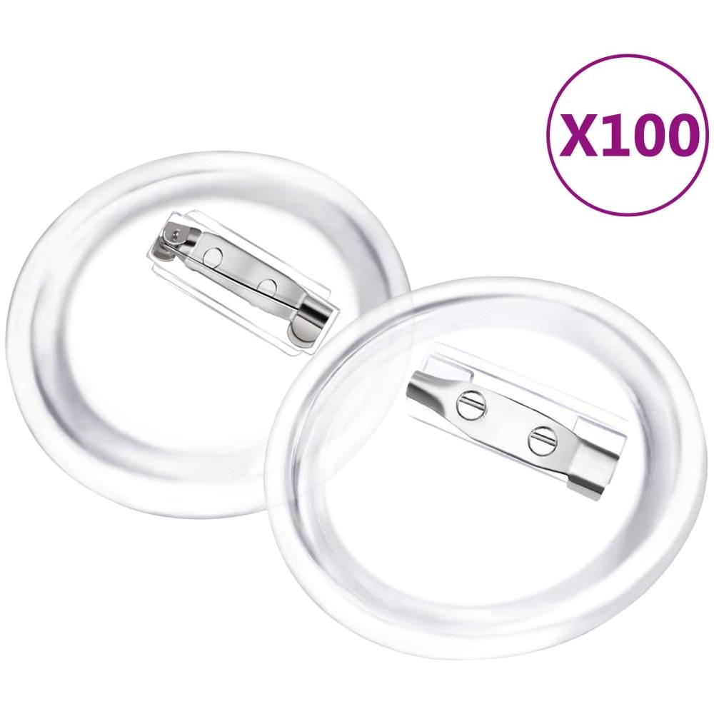 Bottoni per Badge con Spilla 100 Set in Acrilico 37 mm - Foto 1