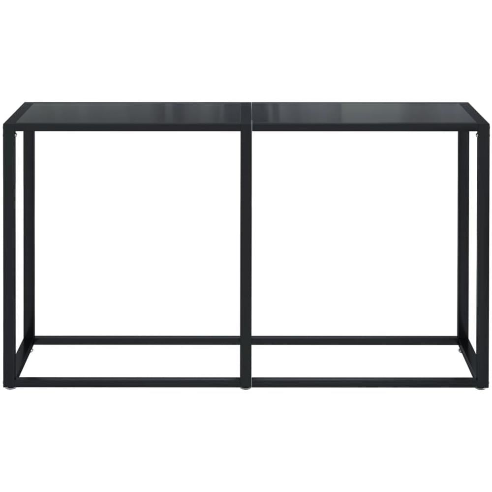Tavolo Consolle Nero 140x35x75,5 Cm In Vetro Temperato - Foto 3