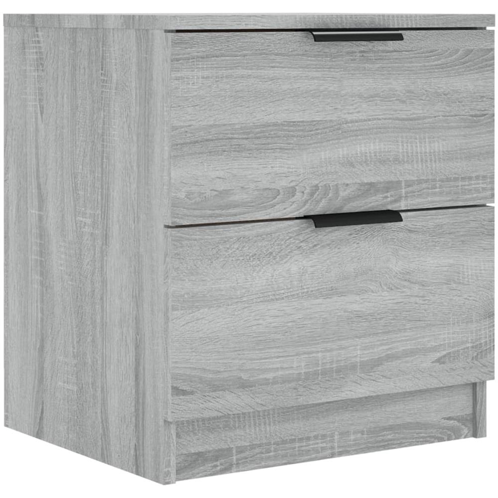 Comodini 2pz Grigio Sonoma In Legno Multistrato - Foto 2