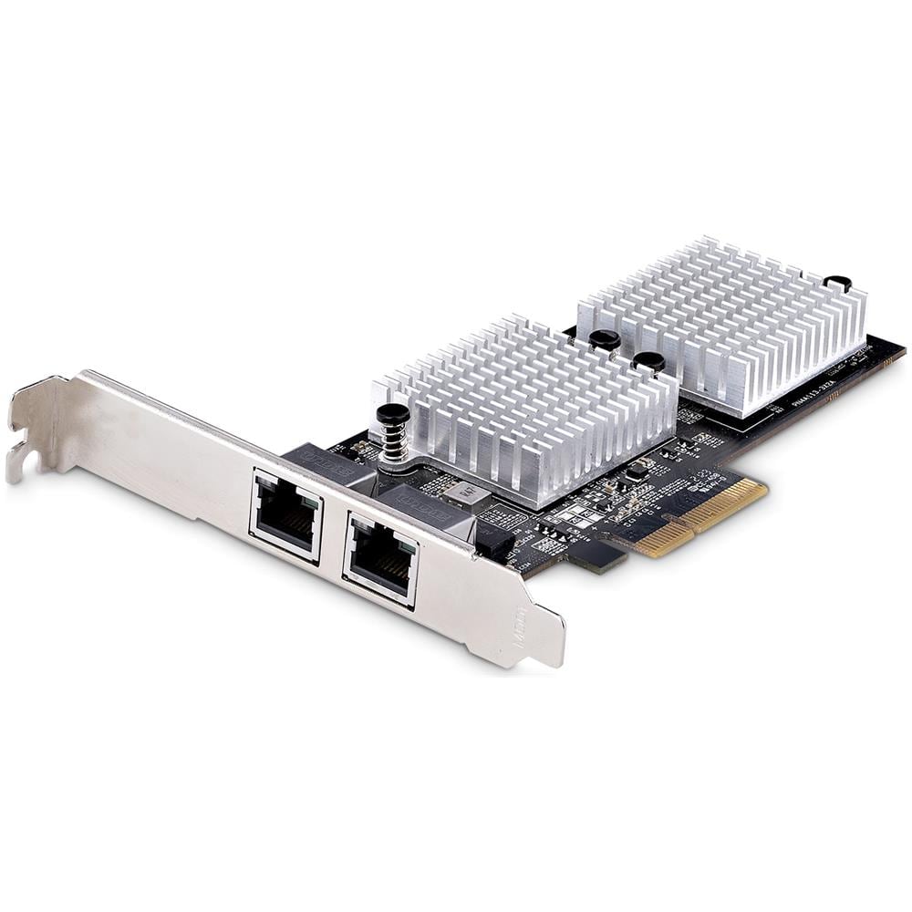 Scheda di Rete PCIe 10GbE a 2 Porte - Scheda di Espansione Ethernet Gigabit per PC /Server, Adattatore di Rete PCI Express Six-Speed con Jumbo Frame, Scheda di Interfaccia LAN /NIC 10GBASE-T e NBASE-T - Foto 1